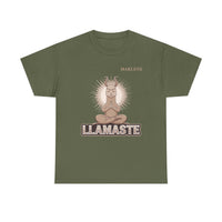 Load image into Gallery viewer, "Llamaste" 2 - Gildan 5000 Heavy Cotton Tee - PERSONALIZED