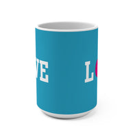 Load image into Gallery viewer, "Love Pickleball" 1 Pink 15 oz Mug Ceramic Pickleball Gift