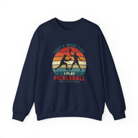 Load image into Gallery viewer, "That's What I Do I Play Pickleball and I Know Things" 2 - Gildan 18000 Crewneck Sweatshirt