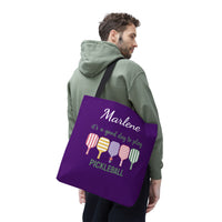 Load image into Gallery viewer, "It's A Good Day To Play Pickleball" 1 - Canvas Tote 18" x 18" - PERSONALIZED