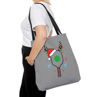 Load image into Gallery viewer, "Pickleball Paddle Santa Hat" 1 - Canvas Tote 18" x 18"