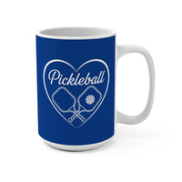 Load image into Gallery viewer, "Pickleball With Heart" 3 - Ceramic Mug 15oz - PERSONALIZED