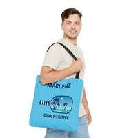 Load image into Gallery viewer, "Dink Positive" 1 - Canvas Tote 18" x 18" - PERSONALIZED