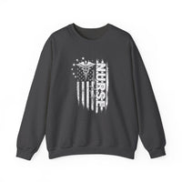 Load image into Gallery viewer, "Nurse Flag" 1 - Gildan 18000 Crewneck Sweatshirt | Cotton Blend