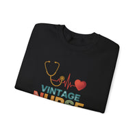 Load image into Gallery viewer, "Vintage Nurse" 1 - Gildan 18000 Crewneck Sweatshirt