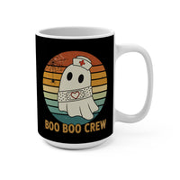 Load image into Gallery viewer, "Boo Boo Crew" 15oz Ceramic Mug 1 — Nurse Ghost Design | Funny Nurse &amp; Healthcare Worker Gift | Printed On Demand