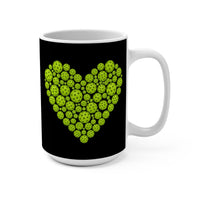 Load image into Gallery viewer, "Pickleballs Heart" 1 15 oz Mug Ceramic Pickleball Gift
