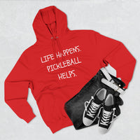 Load image into Gallery viewer, "Life Happens Pickleball Helps" 1 - Lane Seven LS14001 Premium Hooded Sweatshirt