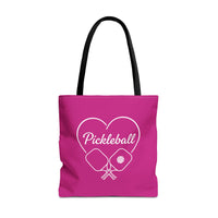 Load image into Gallery viewer, "Pickleball With Heart" 2 - Canvas Tote 18" x 18"