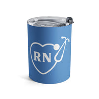 Load image into Gallery viewer, "RN Stethoscope Heart" 1 - Tumbler 10oz - PERSONALIZED