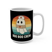 Load image into Gallery viewer, "Boo Boo Crew" 15oz Ceramic Mug 3 — Nurse Ghost Design | Funny Nurse &amp; Healthcare Worker Gift | Printed On Demand