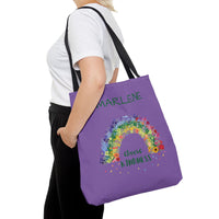 Load image into Gallery viewer, "Choose Kindness" 3 - Canvas Tote 18" x 18" - PERSONALIZED