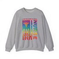 Load image into Gallery viewer, "Nurse Live Love Heal" 2 - Gildan 18000 Crewneck Sweatshirt
