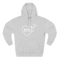 Load image into Gallery viewer, "RN Stethoscope Heart" 1 - Lane Seven LS14001 Premium Hooded Sweatshirt