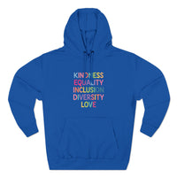 Load image into Gallery viewer, "Kindness Equality Inclusion Diversity Love" 1 - Lane Seven LS14001 Premium Hooded Sweatshirt