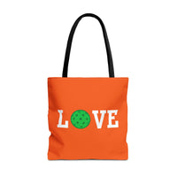 Load image into Gallery viewer, "LOVE Pickleball" 1 - Green - Canvas Tote 18" x 18"