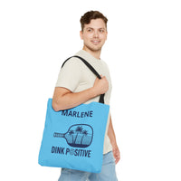 Load image into Gallery viewer, "Dink Positive" 2 - Canvas Tote 18" x 18" - PERSONALIZED