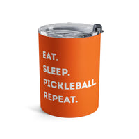 Load image into Gallery viewer, "Eat Sleep Pickleball Repeat" 1 - Tumbler 10oz - PERSONALIZED