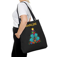 Load image into Gallery viewer, "Pickleball Christmas Tree" 2 - Canvas Tote 18" x 18" - PERSONALIZED