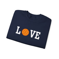 Load image into Gallery viewer, "LOVE Pickleball" 1 - Orange - Gildan 18000 Crewneck Sweatshirt
