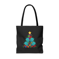 Load image into Gallery viewer, "Pickleball Christmas Tree" 2 - Canvas Tote 18" x 18" - PERSONALIZED