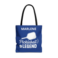 Load image into Gallery viewer, "Pickleball Legend" 1 - Canvas Tote 18" x 18" - PERSONALIZED