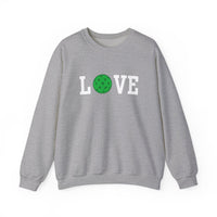 Load image into Gallery viewer, "LOVE Pickleball" 1 - Green - Gildan 18000 Crewneck Sweatshirt