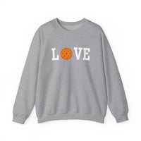 Load image into Gallery viewer, "LOVE Pickleball" 1 - Orange - Gildan 18000 Crewneck Sweatshirt
