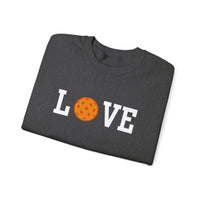 Load image into Gallery viewer, "LOVE Pickleball" 1 - Orange - Gildan 18000 Crewneck Sweatshirt