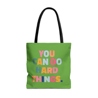 Load image into Gallery viewer, "You Can Do Hard Things" 1 - Canvas Tote 18" x 18"
