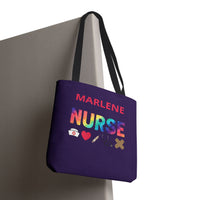 Load image into Gallery viewer, "Nurse Tools" 1 - Canvas Tote 18" x 18" - PERSONALIZED