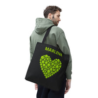 Load image into Gallery viewer, "Pickleballs Heart" 1 - Canvas Tote 18" x 18" - PERSONALIZED