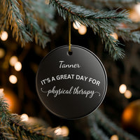 Load image into Gallery viewer, "Physical Therapy" 17a - 3 inch Ceramic Ornament - PERSONALIZED