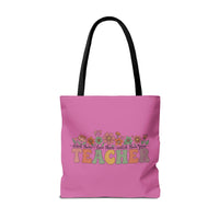 Load image into Gallery viewer, "Teacher. Teach Them. Love Them. Watch Them Grow." 4 - Canvas Tote 18" x 18"