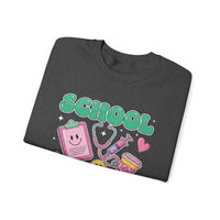 Load image into Gallery viewer, "School Nurse" 2 - Gildan 18000 Crewneck Sweatshirt