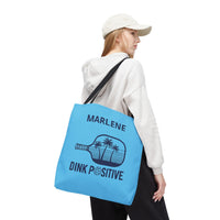 Load image into Gallery viewer, "Dink Positive" 2 - Canvas Tote 18" x 18" - PERSONALIZED