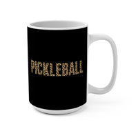 Load image into Gallery viewer, "Pickleball Leopard" 2 - Ceramic Mug 15oz - PERSONALIZED
