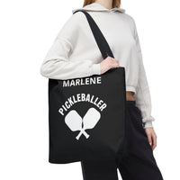 Load image into Gallery viewer, "Pickleballer" 1 - Canvas Tote 18" x 18" - PERSONALIZED