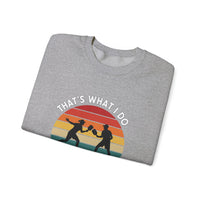 Load image into Gallery viewer, "That's What I Do I Play Pickleball and I Know Things" 3 - Gildan 18000 Crewneck Sweatshirt