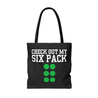 Load image into Gallery viewer, "Check Out My Six Pack" 1 - Canvas Tote 18" x 18"