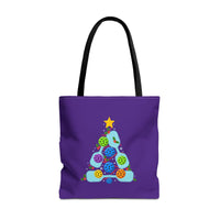 Load image into Gallery viewer, "Pickleball Christmas Tree" 3 - Canvas Tote 18" x 18"