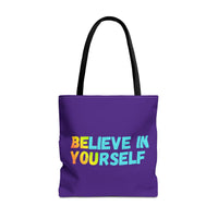 Load image into Gallery viewer, "Believe In Yourself BE YOU" 3 - Canvas Tote 18" x 18"