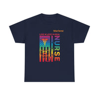Load image into Gallery viewer, "Nurse Live Love Heal" 2 - Gildan 5000 Heavy Cotton Tee - PERSONALIZED