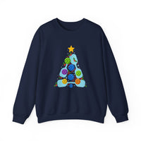 Load image into Gallery viewer, "Pickleball Christmas Tree" 3 - Gildan 18000 Crewneck Sweatshirt
