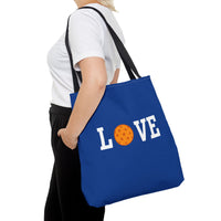Load image into Gallery viewer, "LOVE Pickleball" 1 - Orange - Canvas Tote 18" x 18"