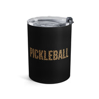 Load image into Gallery viewer, "Pickleball Leopard" 2 - Tumbler 10oz - PERSONALIZED