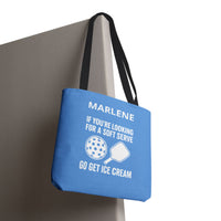 Load image into Gallery viewer, "If You're Looking For A Soft Serve Go Get Ice Cream" 1 - Canvas Tote 18" x 18" - PERSONALIZED