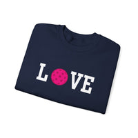 Load image into Gallery viewer, "LOVE Pickleball" 1 - Pink - Gildan 18000 Crewneck Sweatshirt