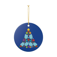 Load image into Gallery viewer, "Pickleball Christmas Tree" 1 - 3 Inch Ceramic Ornament Holiday Pickleball Gift