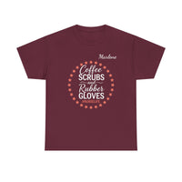 Load image into Gallery viewer, "Coffee Scrubs &amp; Rubber Gloves" 3 - Gildan 5000 Heavy Cotton Tee - PERSONALIZED